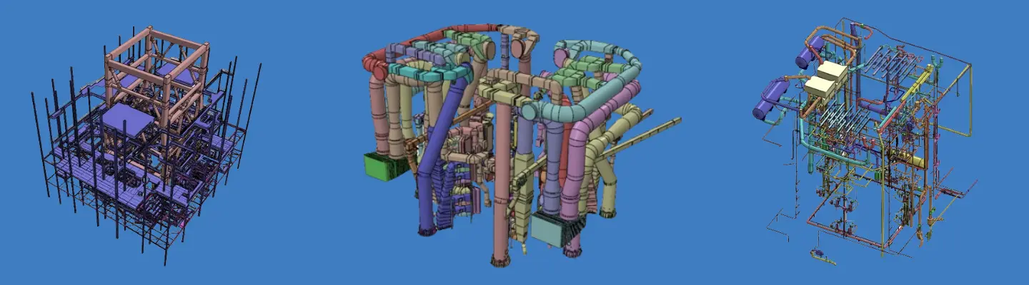 AS-BUILT CAD model of an industrial facility