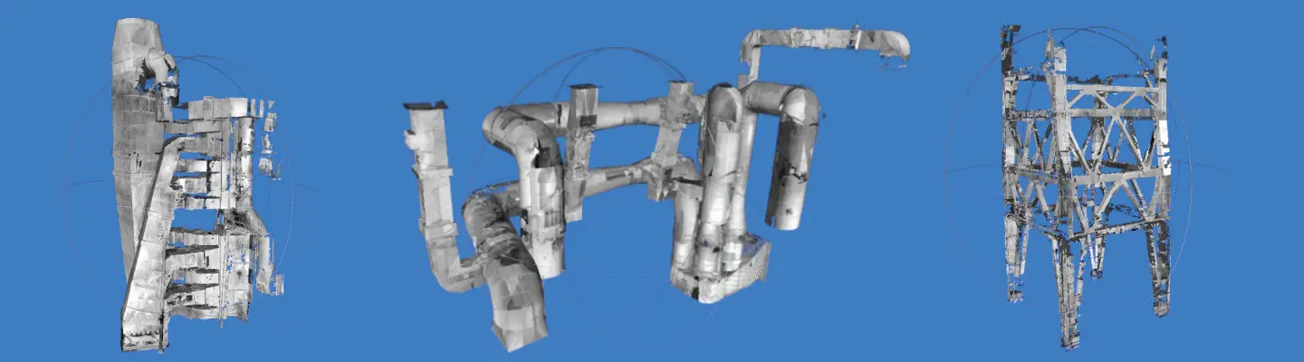 3D polygon mesh model of an industrial object