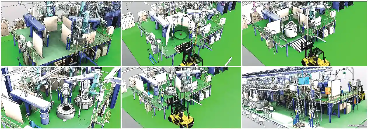 Virtual simulation of an industrial process