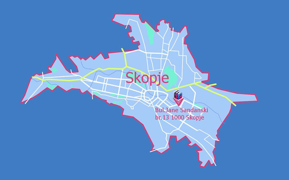Map Skopje